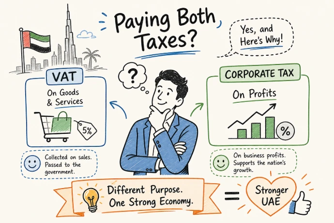 do uae businesses need to pay both vat and corporate tax